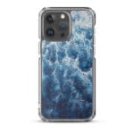 MagSafe iPhone 15 Pro Max case with elegant navy blue ocean design