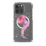 Durable MagSafe iPhone 15 Pro Max case with artistic jellyfish watercolor art.