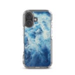 Blue Ocean Water Surface case for iPhone 16, calming blue hues.