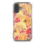 Vibrant orange fruit iPhone 16 Plus MagSafe case with festive design.