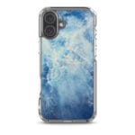Ocean-inspired MagSafe case for iPhone 16 Plus, soft blue water design.