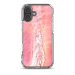 Vibrant MagSafe iPhone 16 Plus case showcasing soft pink tones and fluid patterns for a trendy accessory.