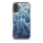 MagSafe iPhone 16 Plus case featuring navy blue ocean water surface design