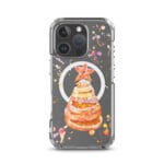 Orange Christmas tree clear iPhone 16 Pro MagSafe case with creative holiday design.