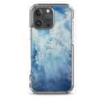 Ocean Blues watercolor iPhone 16 Pro Max case with calm blue ocean water tones.