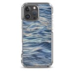 Aesthetic MagSafe iPhone 16 Pro Max case with calming evening water surface and serene sunset tones in watercolor art.