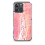 Striking MagSafe iPhone 16 Pro Max case with bold pink abstract patterns and fluid art design for an elegant touch.