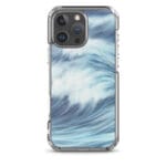 Stylish MagSafe iPhone 16 Pro Max case showcasing vibrant and calming ocean wave art.