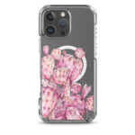 Aesthetic iPhone 16 Pro Max MagSafe case with botanical watercolor art of a vibrant cactus