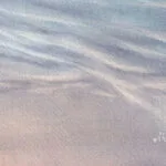 Artist Kateryna Nazarenko’s signature on the "Morning Solitude" watercolor painting.