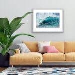 Bright and airy living room featuring Splash painting, capturing the energy of the sea.