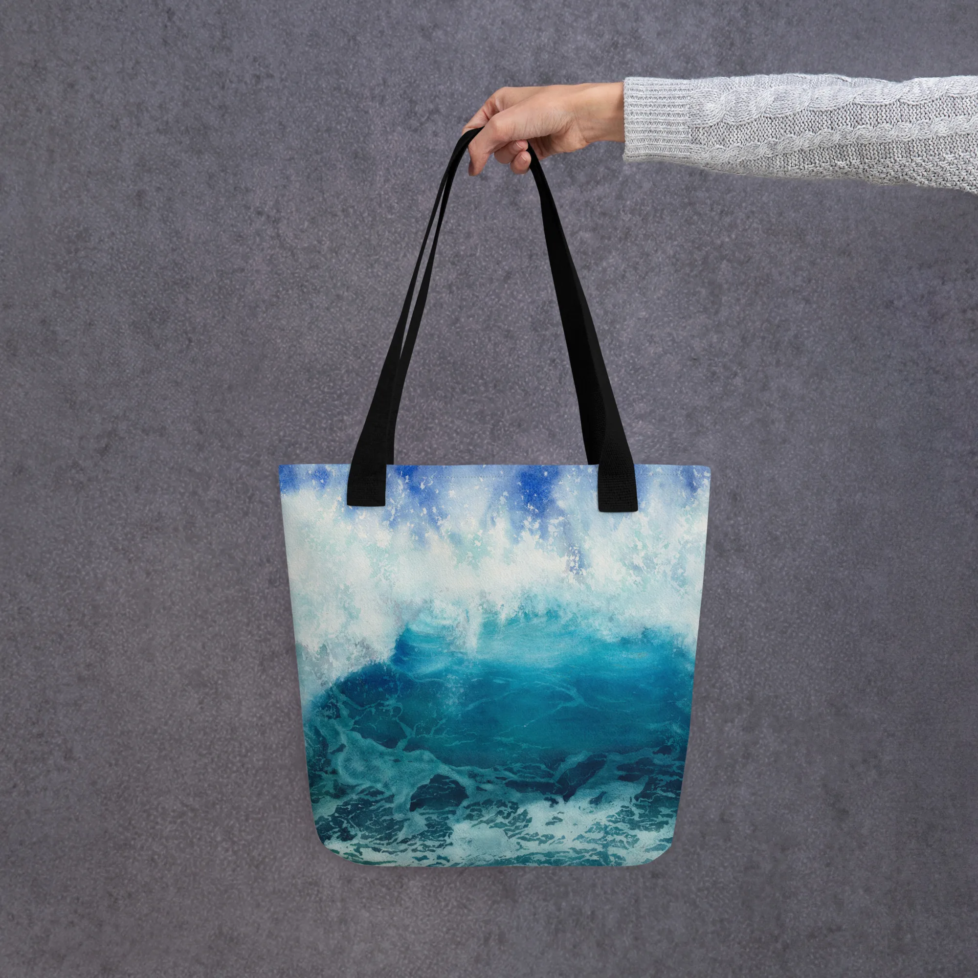 Ocean Wave Tote Bag | Ocean-Inspired Art Bag for Beach & Shopping