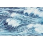 Blue Ocean Whisper fine art print — original watercolor painting of ocean waves in motion, soft blue and white seascape artwork, calming marine decor, delicate fluid brushstrokes, perfect for coastal interiors and ocean-inspired wall art lovers.