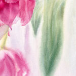 Kateryna Nazarenko’s signature on Dancing Tulips watercolor painting, marking it as an original floral artwork.