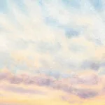 Close-up section of 'Sunset Dream' seascape watercolor painting, showing soft pastel gradients in the sunset sky and the shimmer of ocean water, perfect for coastal home wall art