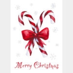 Candy Canes with Red Bow