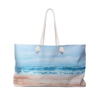 Ocean Beach Art Weekender Bag | Seaside Waves Tote