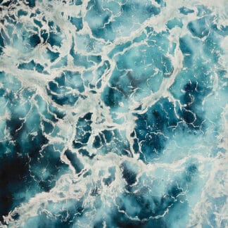 Melody – Original Watercolor Seascape Painting | Turquoise Ocean Wave Art