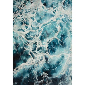 Melody – Original Watercolor Seascape Painting | Turquoise Ocean Wave Art