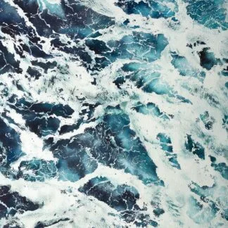 Rhythm – Original Watercolor Ocean Painting | Dynamic Blue Seascape Art