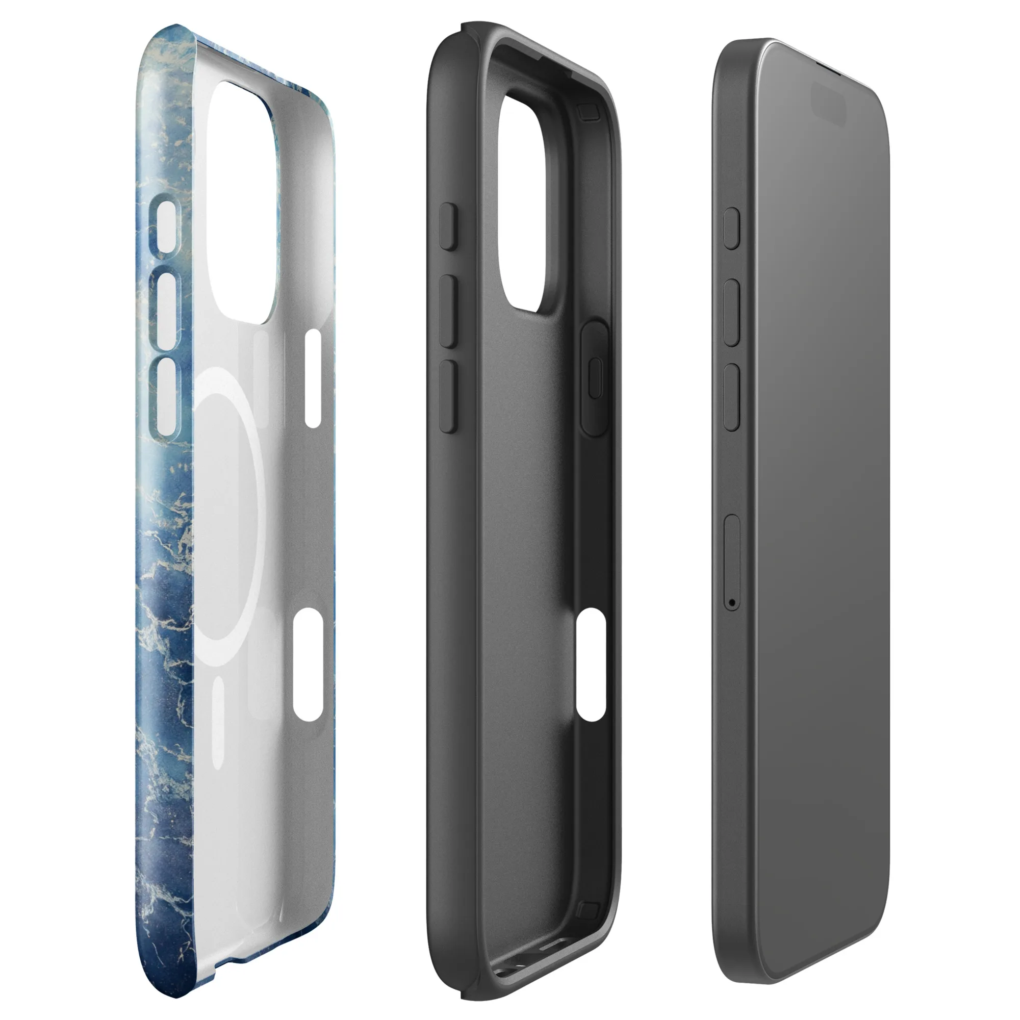 Dual-layer MagSafe iPhone case with polycarbonate shell and TPU inner liner