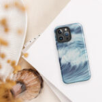 Blue sea wave iPhone case inspired by the ocean