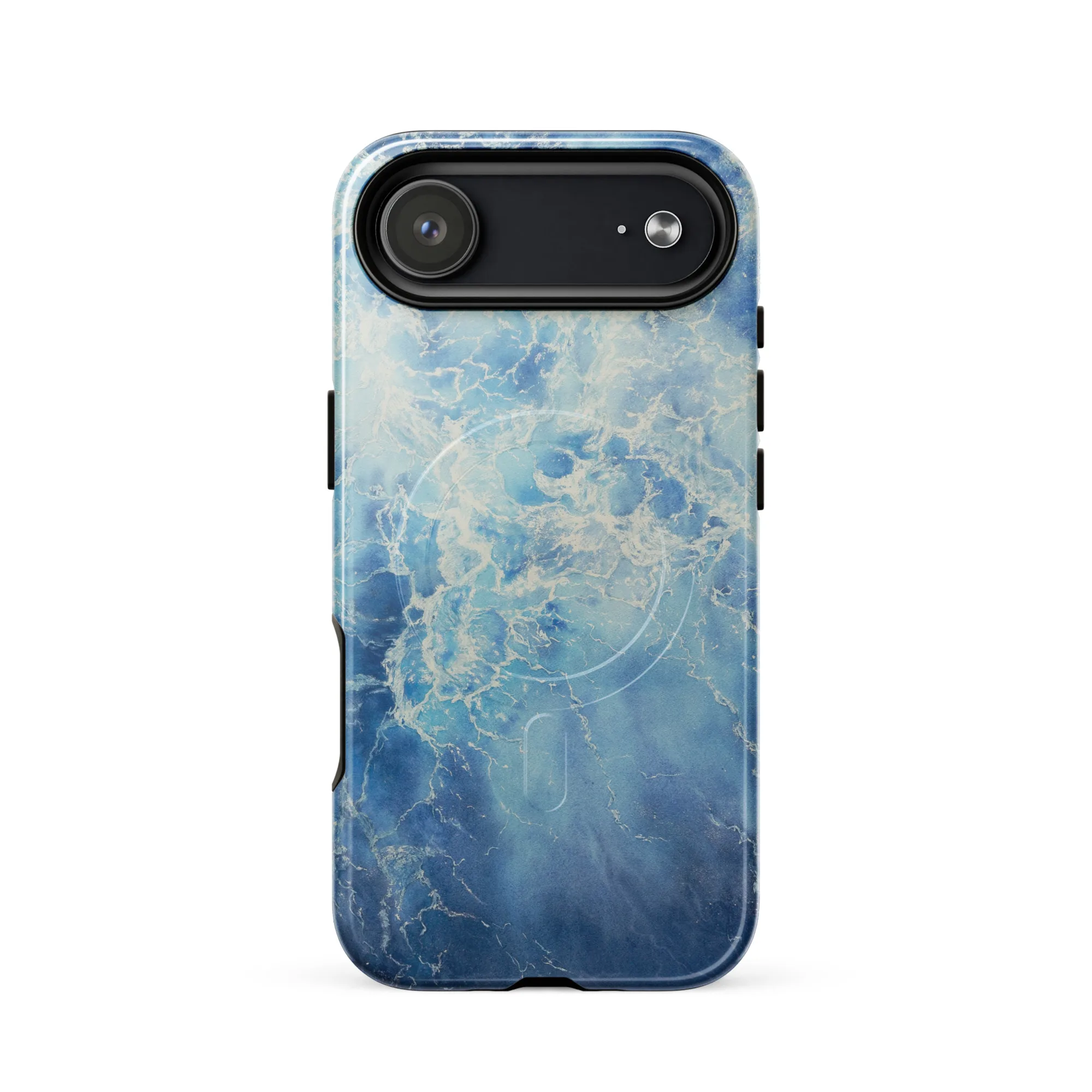 Blue Ocean watercolor iPhone 17 Air case with MagSafe glossy