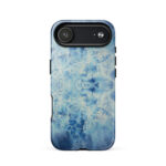 Light blue ocean watercolor iPhone 17 Air case with MagSafe, glossy finish