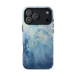 Blue Ocean watercolor iPhone 17 Pro Max case with MagSafe glossy