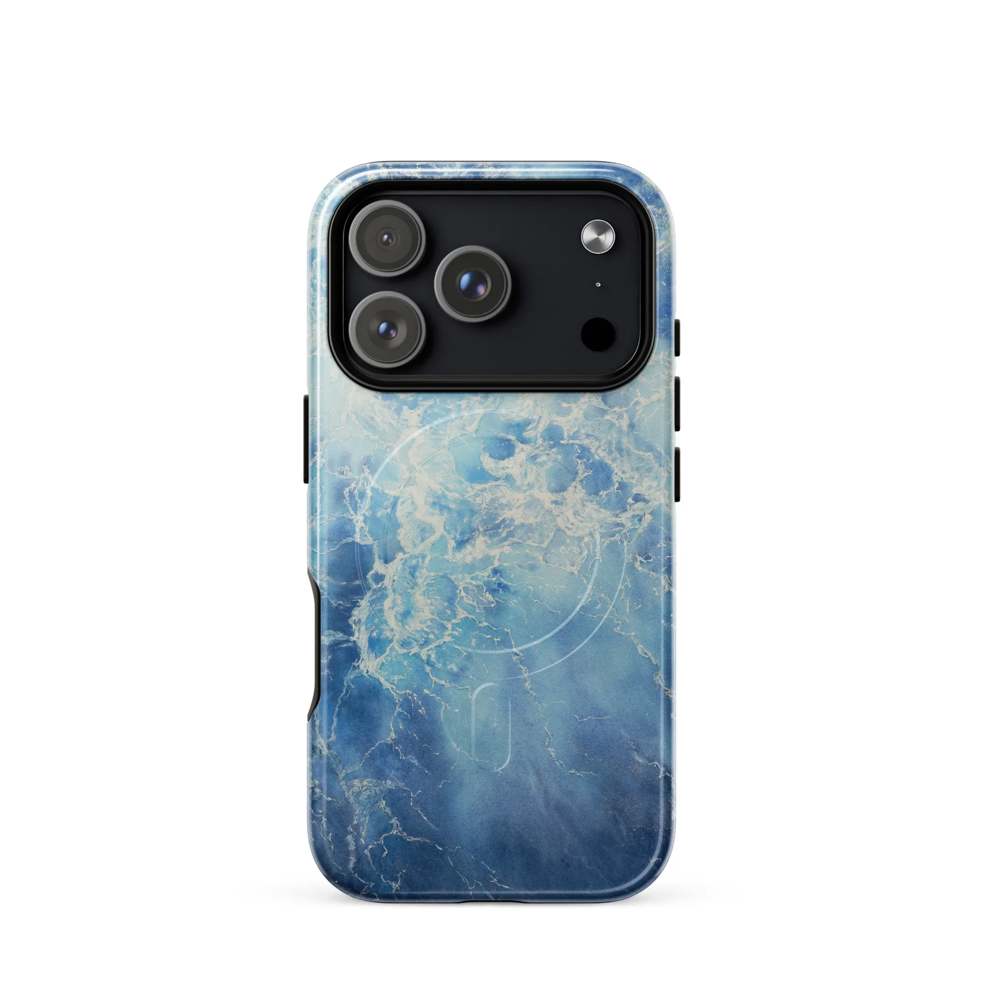 Blue Ocean watercolor iPhone 18 Pro case with MagSafe glossy
