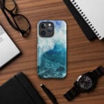 Blue ocean wave iPhone case inspired by the sea
