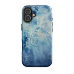 Blue Ocean watercolor iPhone 16 Plus case with MagSafe matte