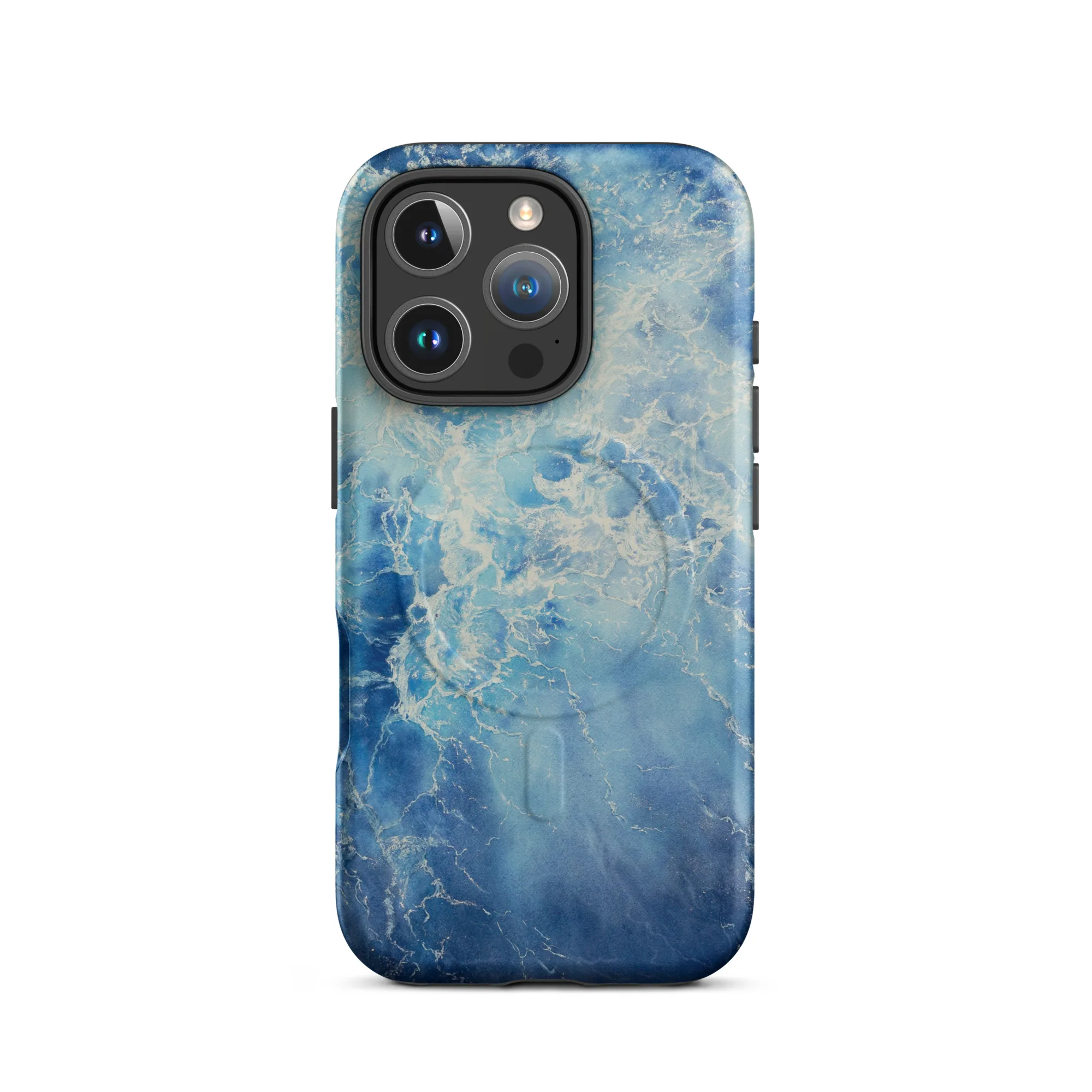 Blue Ocean watercolor iPhone 16 Pro case with MagSafe matte