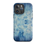 Light blue ocean watercolor iPhone 16 Pro Max case with MagSafe, matte finish