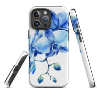Blue Orchid Watercolor iPhone Case with MagSafe – iPhone 18, 17, 16, 15, 14