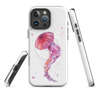 Cute Jellyfish Watercolor iPhone Case with MagSafe – iPhone 18, 17, 16, 15, 14
