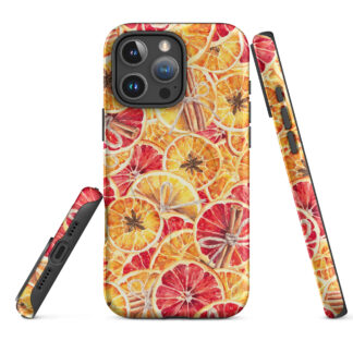 Orange and Citrus Watercolor iPhone Case with MagSafe – iPhone 18, 17, 16, 15, 14