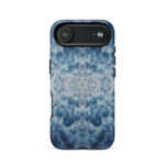 Deep blue ocean foam watercolor iPhone 17 Air case with MagSafe, matte finish