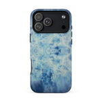 Light blue ocean watercolor iPhone 17 Pro Max case with MagSafe, matte finish