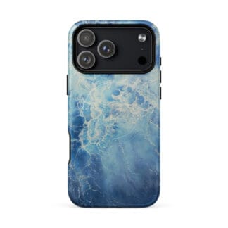 Blue Ocean watercolor iPhone 18 Pro Max case with MagSafe matte