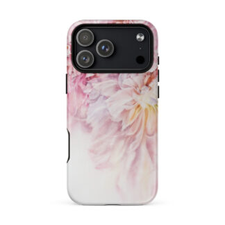 Pink Peony Flower Watercolor iPhone Case with MagSafe – iPhone 18, 17, 16, 15, 14