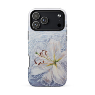 White Lily Watercolor iPhone Case with MagSafe – iPhone 18, 17, 16, 15, 14