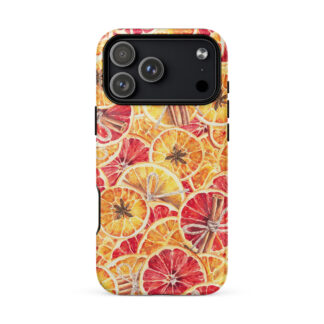 Orange and Citrus Watercolor iPhone Case with MagSafe – iPhone 18, 17, 16, 15, 14