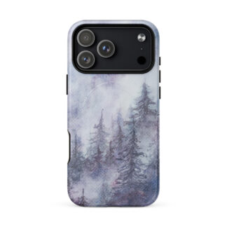 Snowy Pine Forest iPhone Case with MagSafe – Winter Landscape Design for iPhone 18, 17, 16, 15, 14