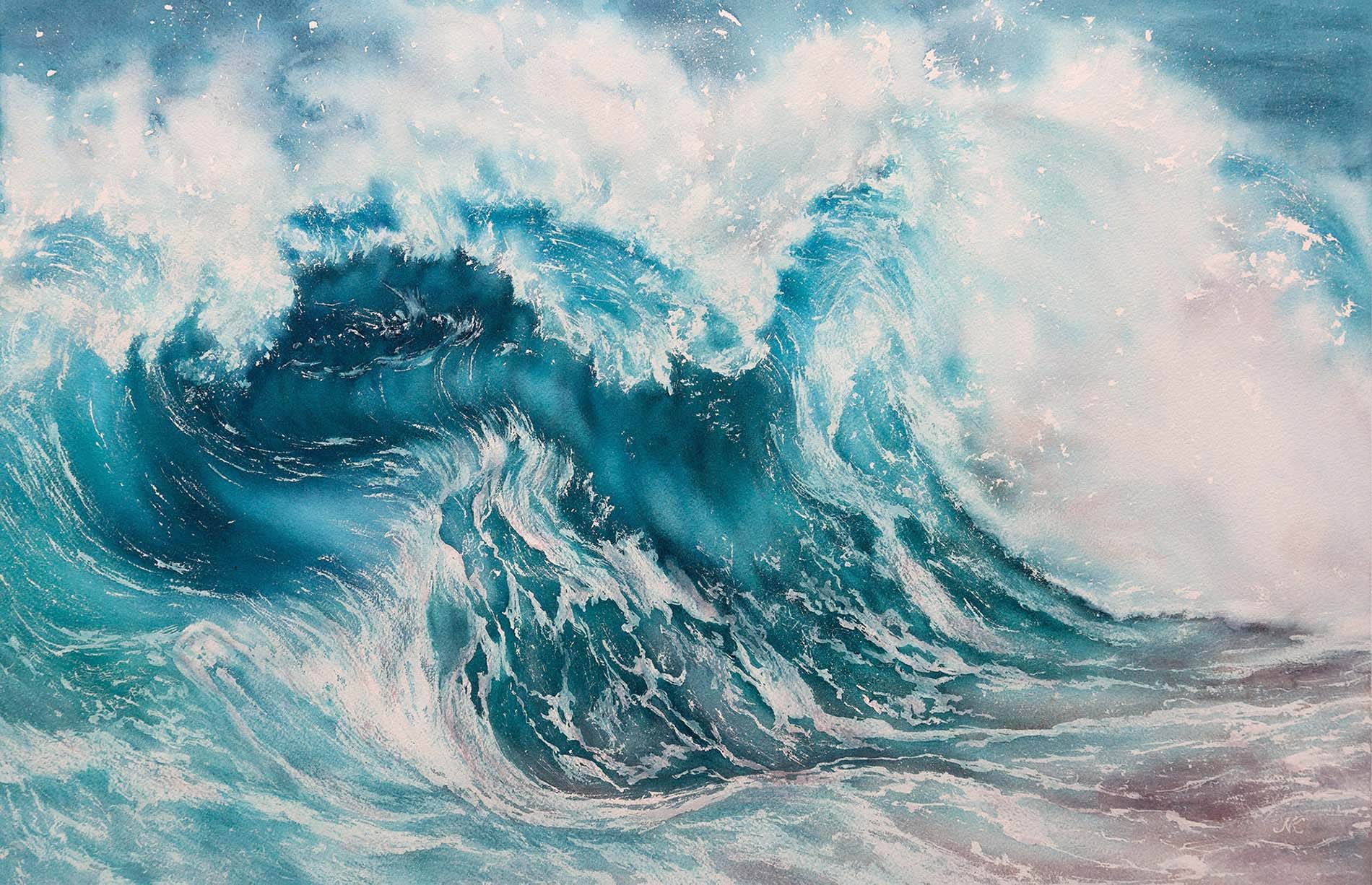 Fragile but strong watercolor on paper - 38x56 cm